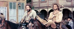 legendr, Bud Spencer (der Kleine) und Terrence Hill (der mde Joe) - Vier Fuste fr ein Halleluja